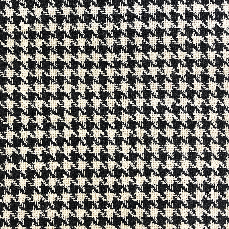 Houndstooth Linen Look | Jonah Fabric_JONAH, Black