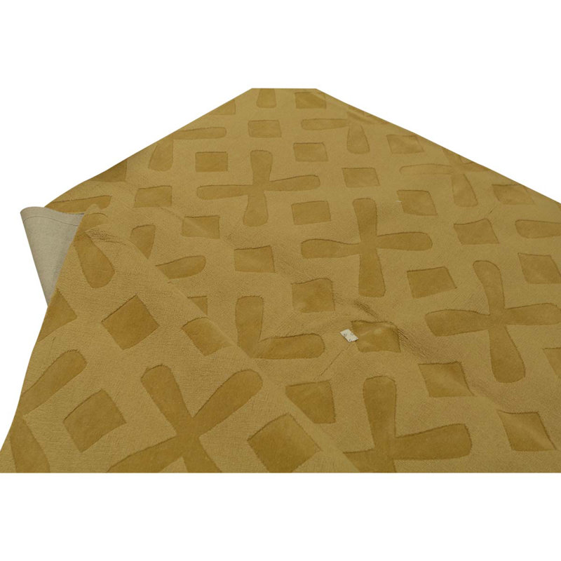 Geometric Area Rug in Yellow, Rectangle 9'6" x 13'6"