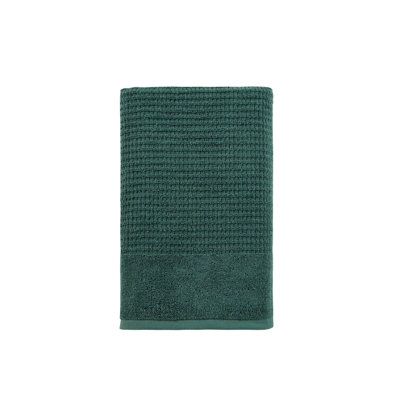 Green Turkish Cotton 27" X 54" Checkered Bath Towel