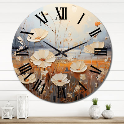 Chloeigh - Horloge murale florale