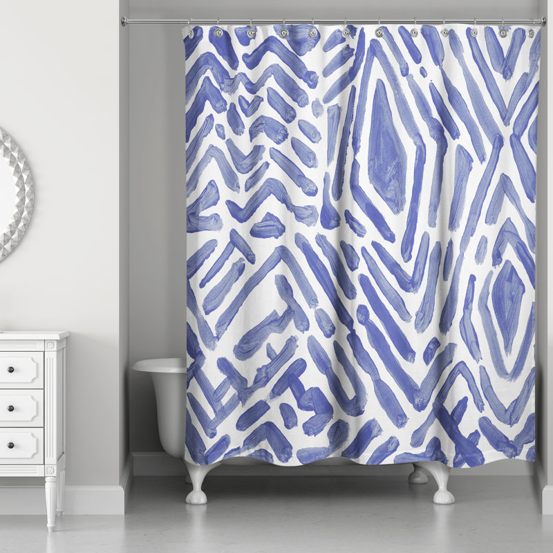 Rideau de douche Romesh, Bleu