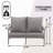 Patio Sofa Outdoor Loveseat Sofa 2-Seater
