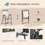 Ensemble de jardin 4 pièces beige. Comprend 2 chaises pliantes, un parasol ajustable et une table en verre trempé. Parfait pour le jardin, la terrasse ou la piscine. Composition : acier et maille respirante. Ensemble pliable.
