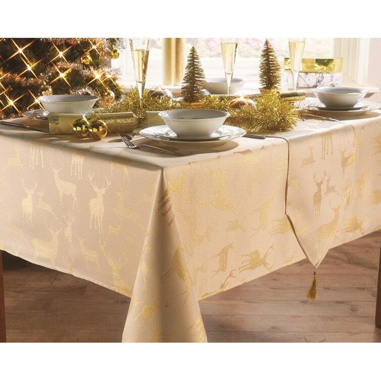 Fiona Rectangle Animal Print Christmas Tablecloth