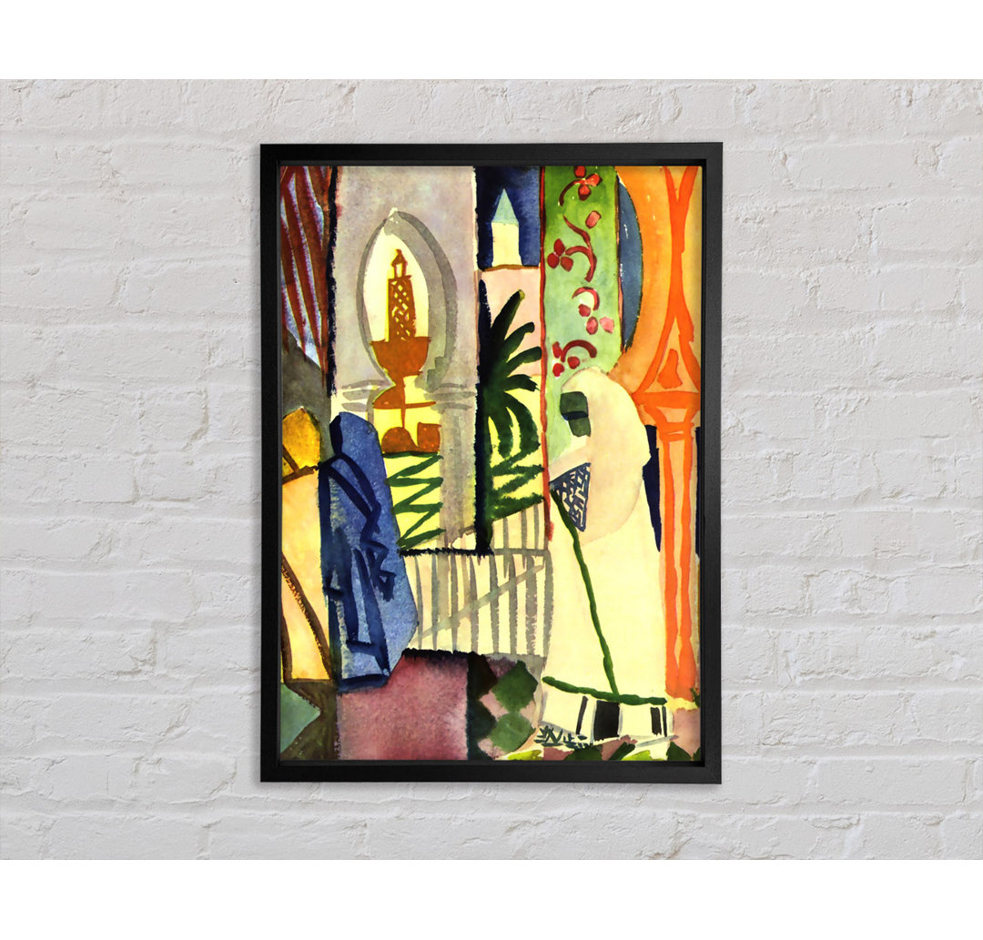 In The Temple Hall 1 von August Macke - Einzelbildrahmen Kunstdrucke auf Leinwand