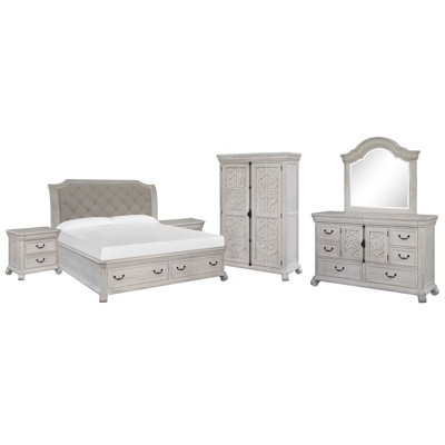 Grande commode à 2 tiroirs avec miroir de forme et armoire Insa