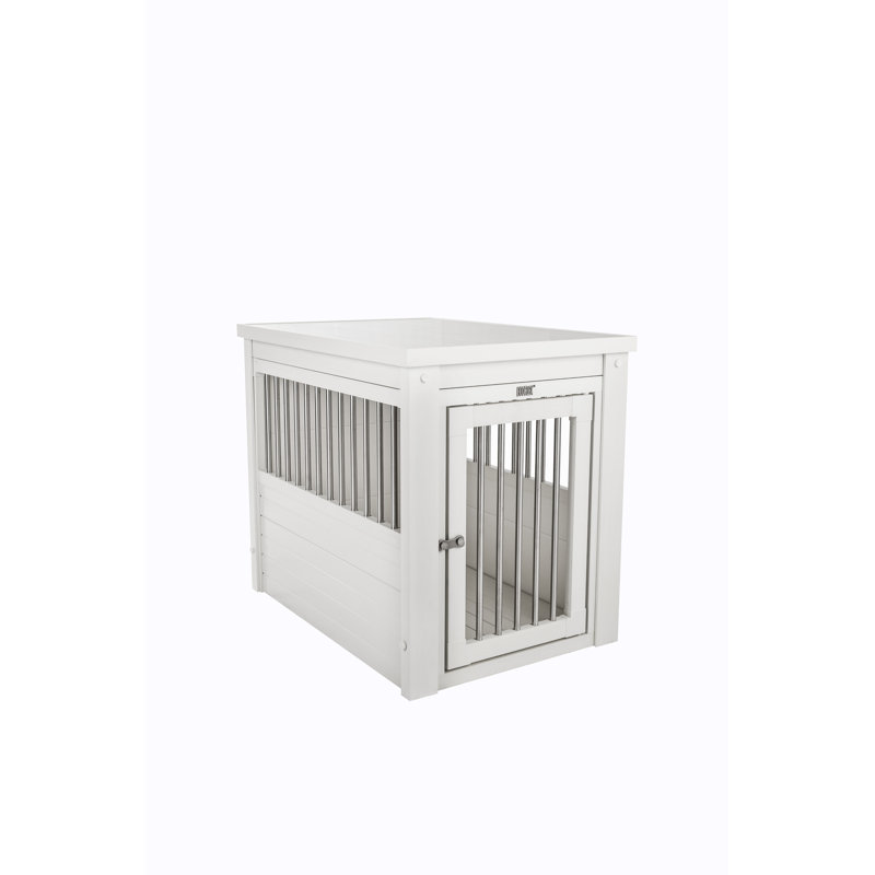 Southwick ECOFLEX® Furniture-Style Dog Crate – End Table Design, Antique White, Medium (25.2" H x 21.1" W x 29.5" D)