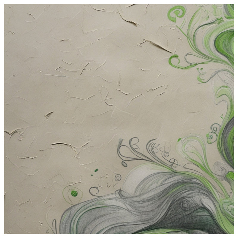 Couvertures ondulées tourbillonnantes vertes et grises, 60in W x 80in H