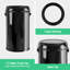 Poubelle de cuisine pratique à dessus inversé - Poubelle moderne pour l'organisation de la maison et de la cuisine - Noir brillant élégant - Dessus inversé