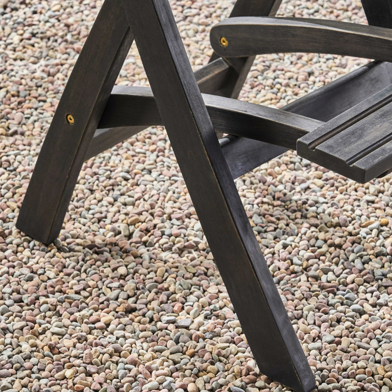 Table en bois pour espaces extérieurs - Gris foncé, élégant bar carré gris de style minimaliste avec