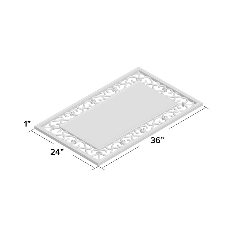 Tapis pour porte d'extérieur 36 po x 24 po Antonie, Oui