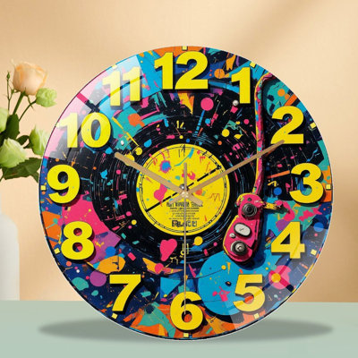 Horloge murale en vinyle 12 po