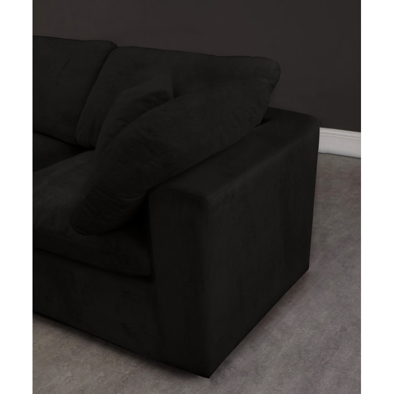 Canapé modulaire Cozy, Velours noir