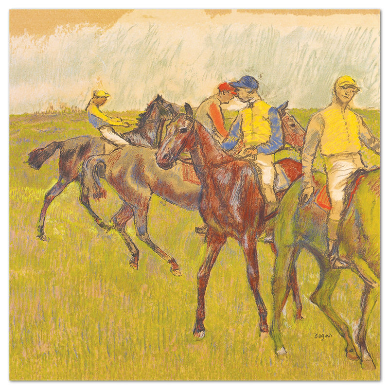 Prima della corsa by Edgar Degas - Square Painting