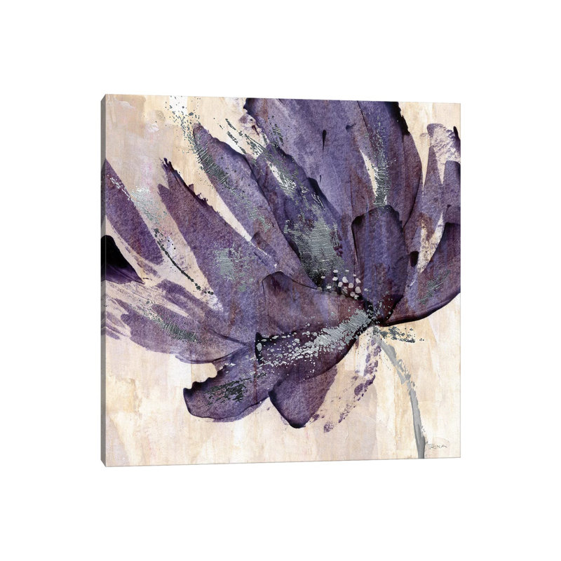 Purple Jewel by Katrina Craven - Painting on Canvas, 45.72 cm H x 45.72 cm W x 3.175 cm D, Wrapped Canvas