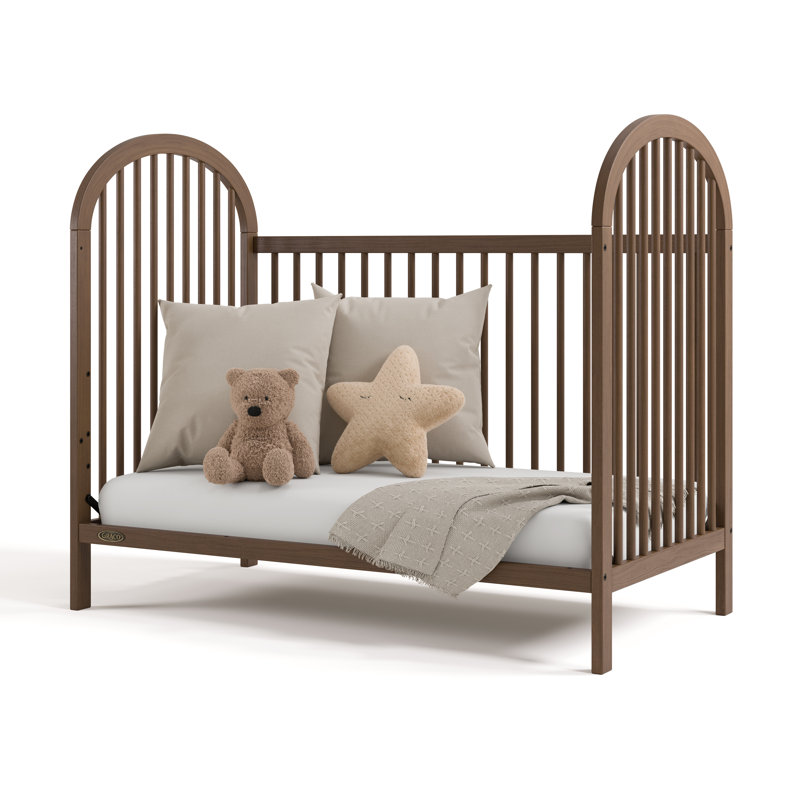 Lit de bébé convertible 3-en-1 Olivia, Noisette, Non