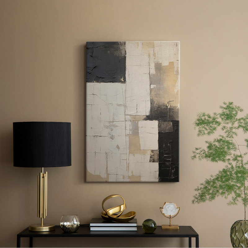 Série ABSTRACT CDXCV - Toile tendue avec châssis de qualité supérieure - Prêt à être accroché, H 48 po x l 32 po