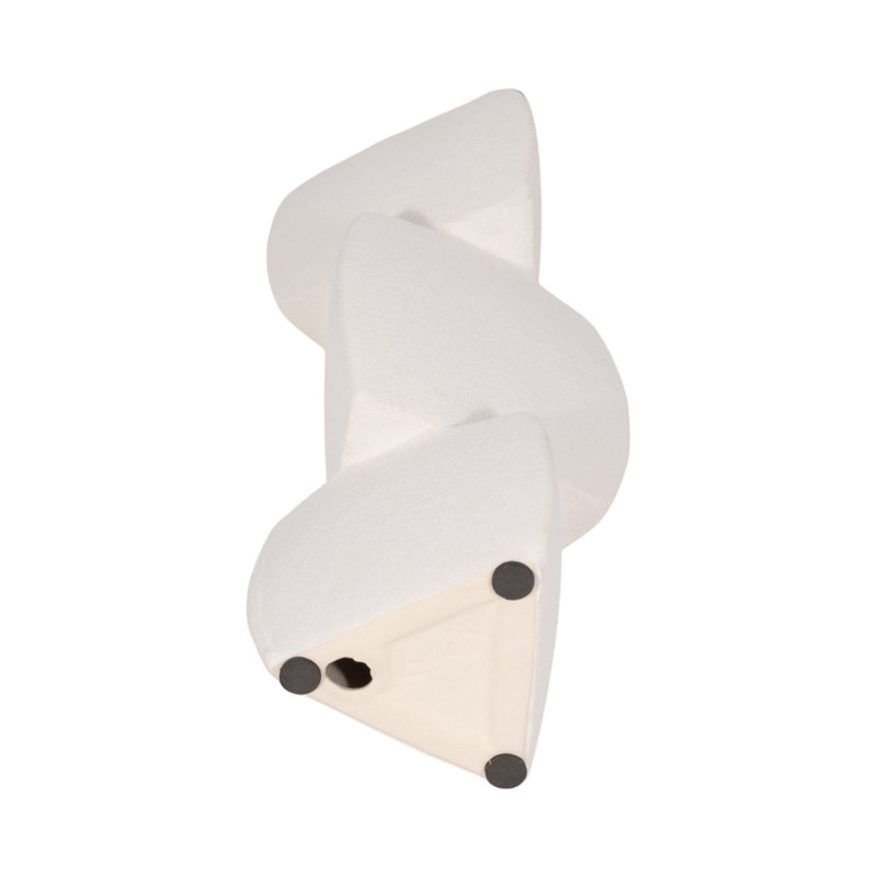 Candlestick Candle Holder, 9" H x 4" W x 4" D, White