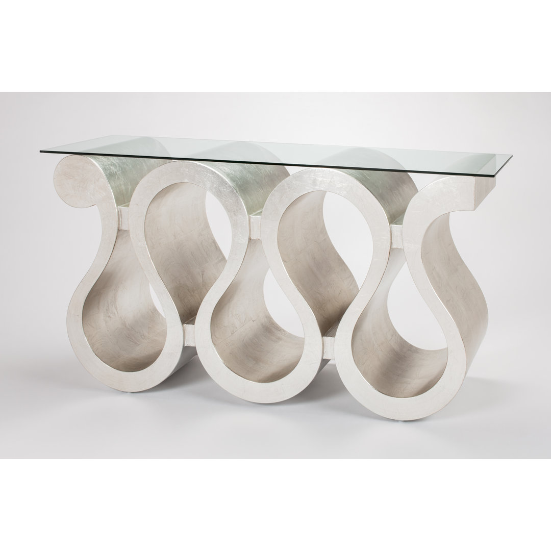 60'' Glass Top Console Table Artmax