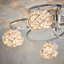 Sharri Crystal Semi Flush Mount