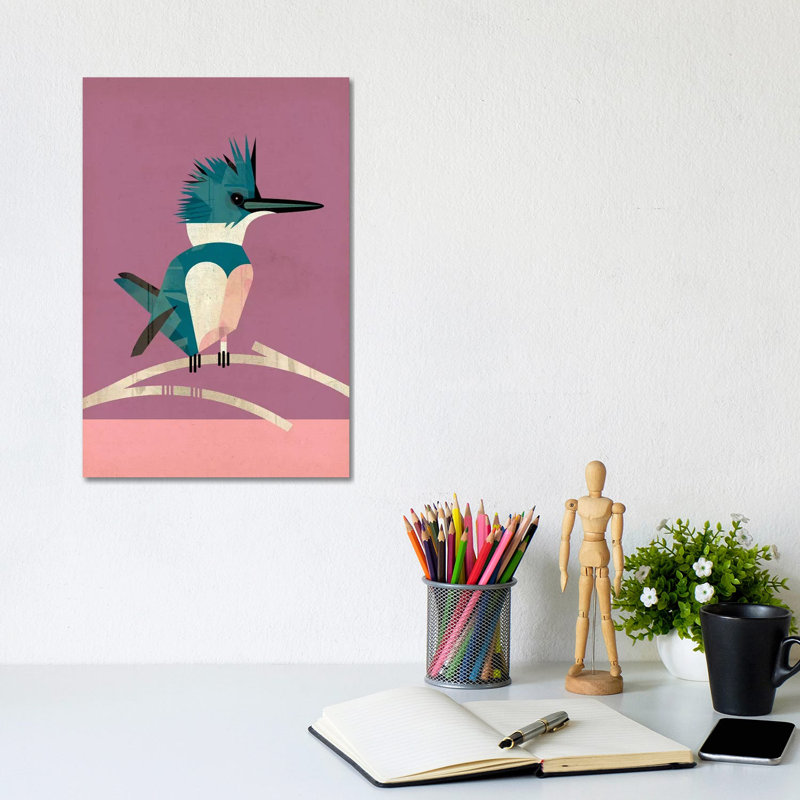 Kingfisher by Dieter Braun - Print on Canvas, Wrapped Canvas, 101.6 cm H x 66.04 cm W x 3.175 cm D