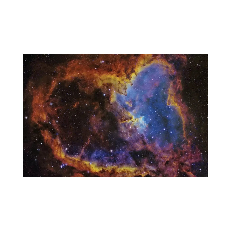 The Heart Nebula (IC 1805) in the Cassiopeia Constellation 1 Piece Wrapped Canvas Wall Art