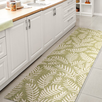 Tapis intérieur / extérieur vert / crème Marjory Nevis