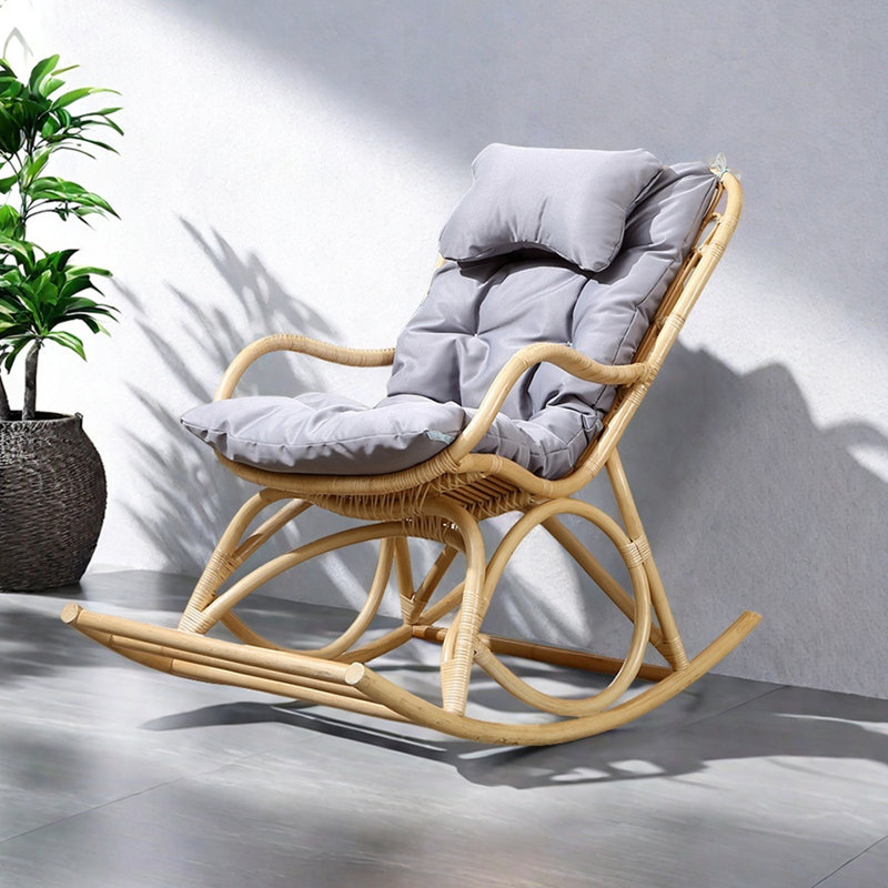 Chaise berçante Colb, Gris, Burlywood