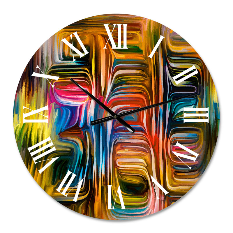 Color Fusion II - Horloge murale moderne, Moyenne