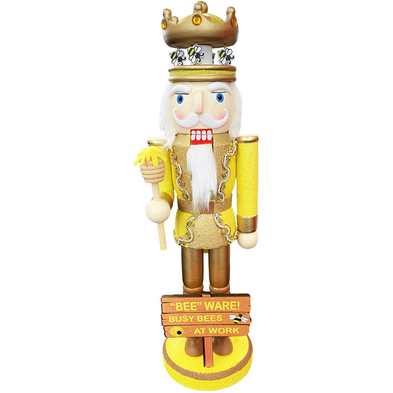 14" Bee Ware of Bees Nutcracker