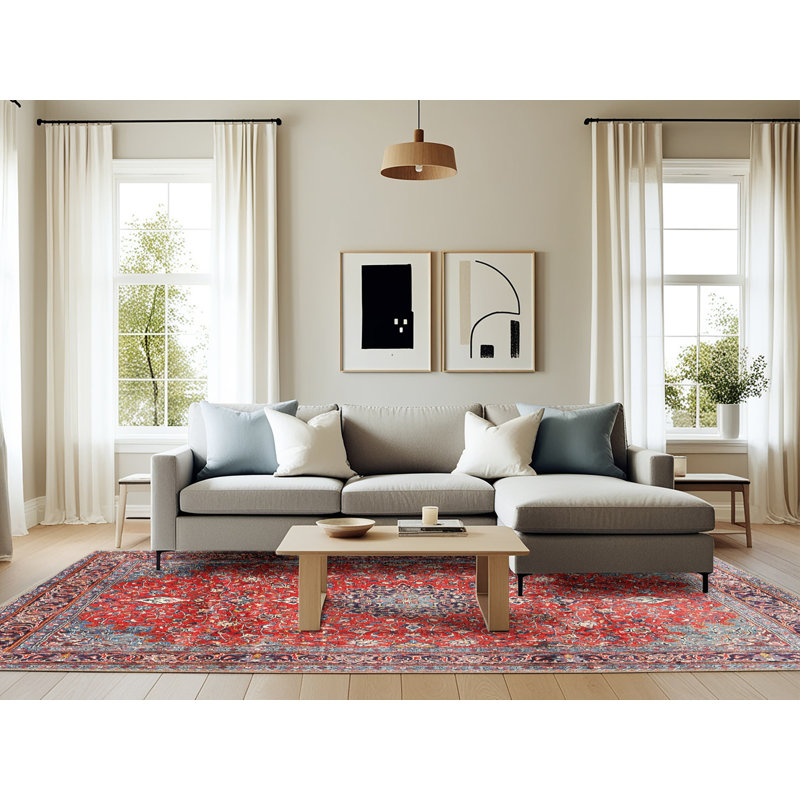 Oriental Indoor Rug, Rectangle 6' x 9'