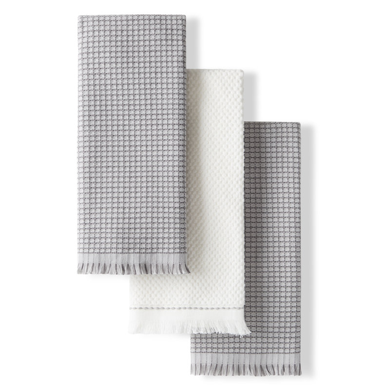 Ensemble de 3 essuie-tout de cuisine Kitchenaid Gourmet Series, Gris mat
