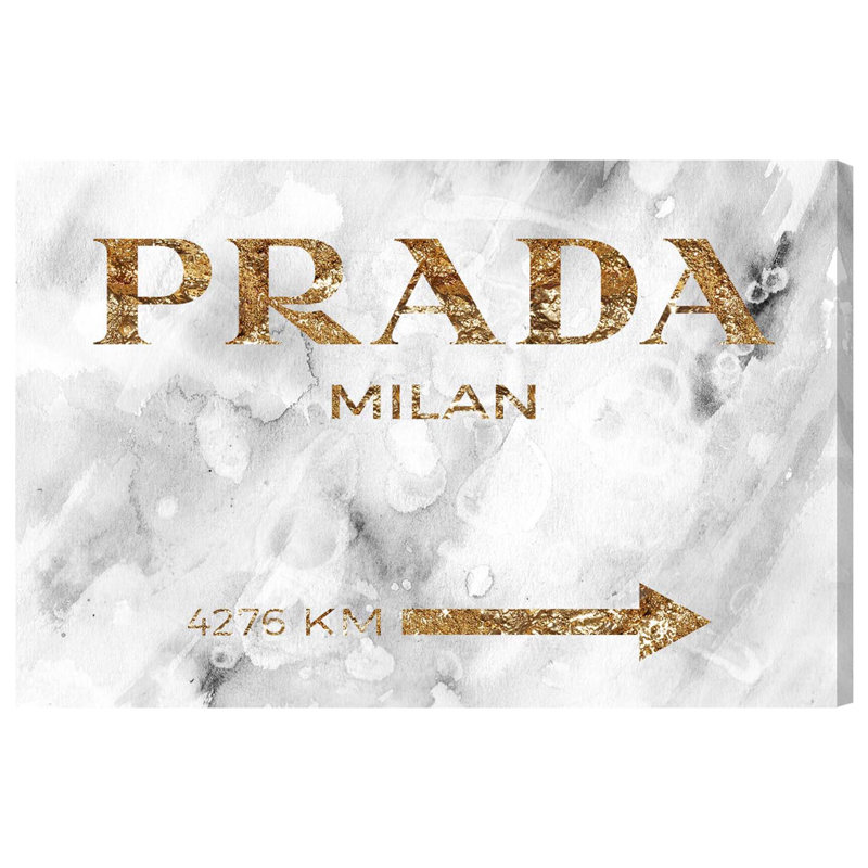 «Milan Gold», art textuel sur toile, H 30 po x l 45 po x P 1,5 po