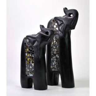 Elephant Mosaic Pair