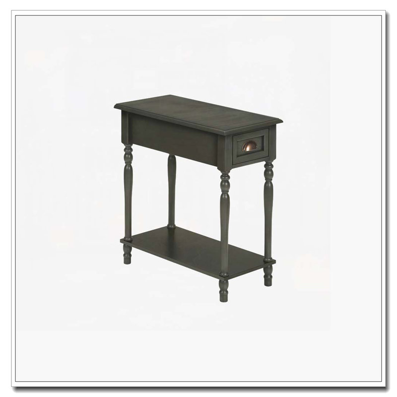 Storage 2 Tier Accent Table, End, Side Table, Nightstand, Green
