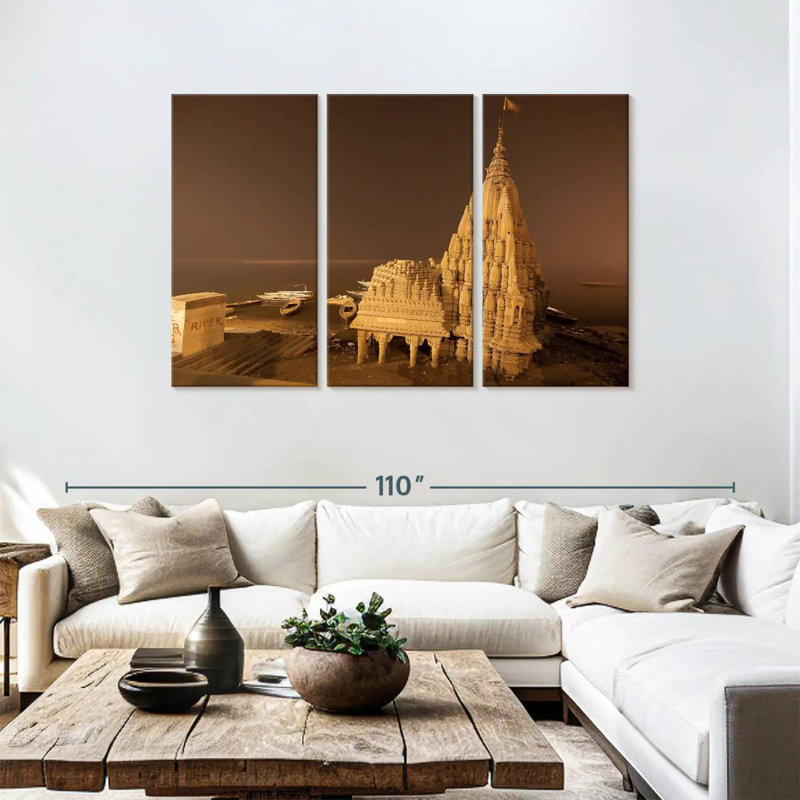 Rorry Ganges River Temple Ruins, 48" H x 74" W