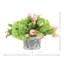 Real Touch Hydrangeas and Tulips Arranged in a Ceramic Vase