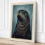 Contemplative Seal Rustic - Wrapped Canvas-277775144-277775146