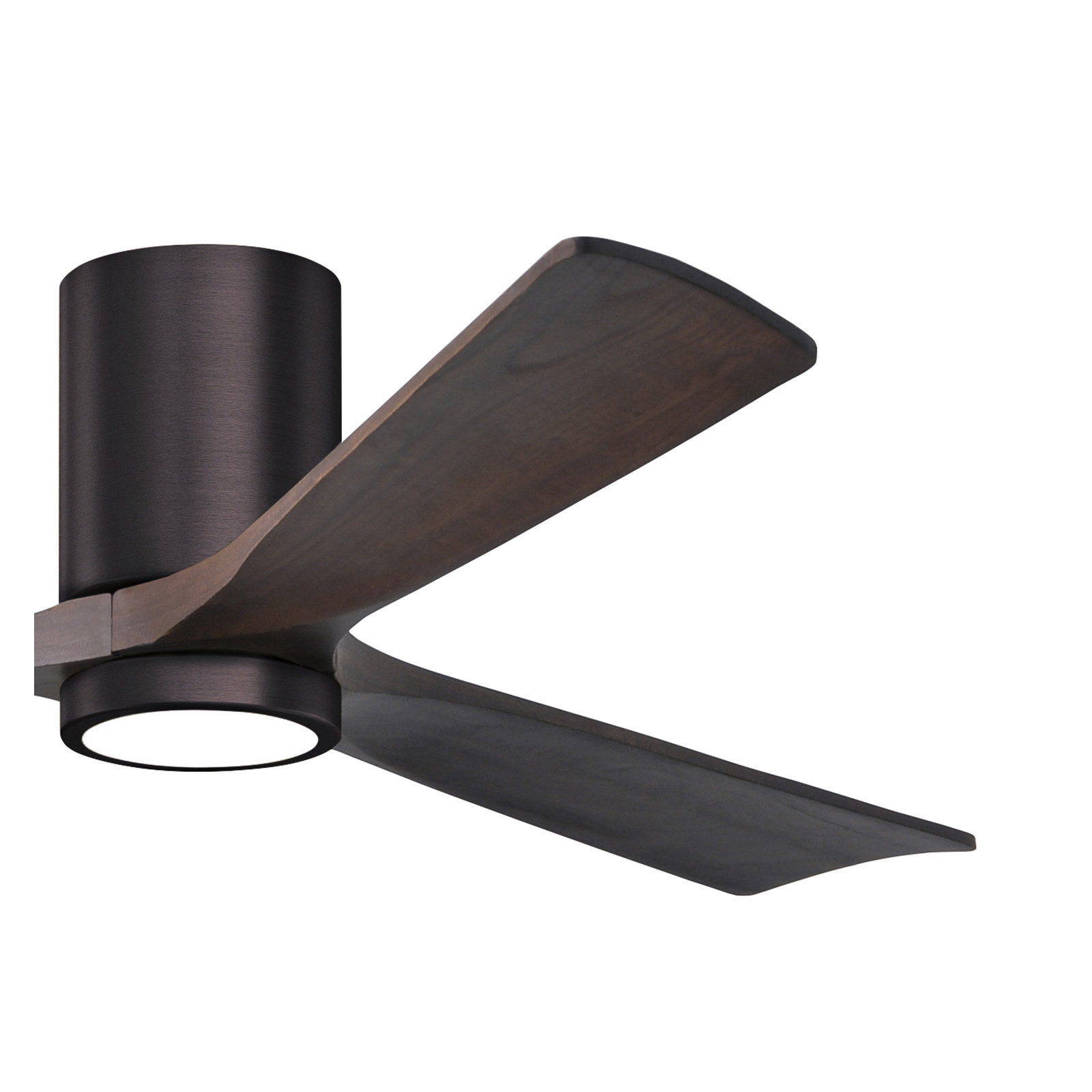 Olivier 3 Blade Ceiling Fan with LED Light Kit, Walnut, Brushed Bronze, 60"