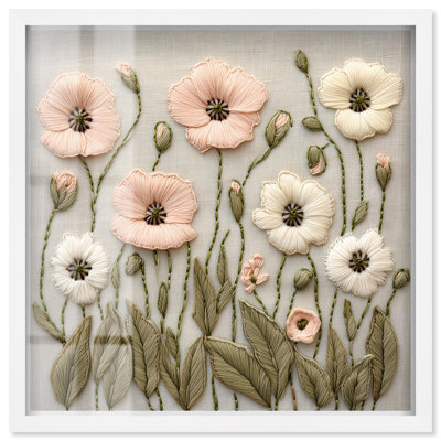 «Stitched Serenity I Shadowbox Print Farmhouse Decor» par Art Remedy
