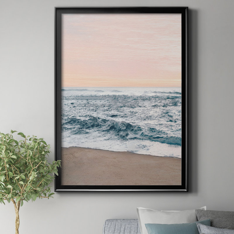 «Turning Tides II» par J Paul, reproduction d'art graphique sur toile encadrée, H 22,5 po x l 30,5 po x P 1,5 po, Noir