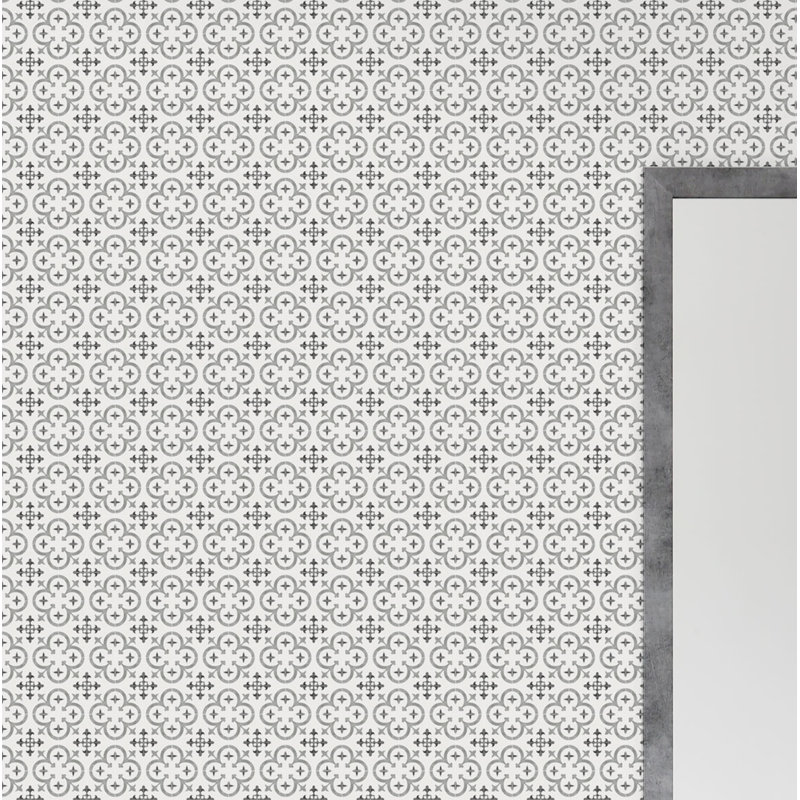Carreau de papier peint auto-adhésif Clouse Flower, L 18 pi x l 2 pi, Gris