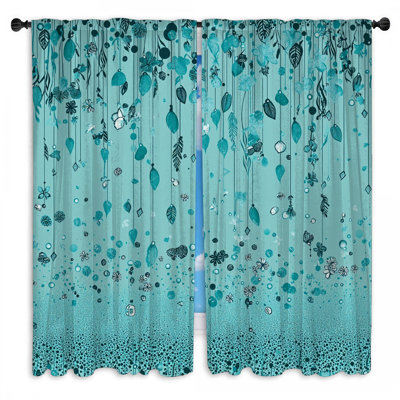 Rideaux de fenêtre à motif floral obscurcissant et obscurcissant - 2 panneaux