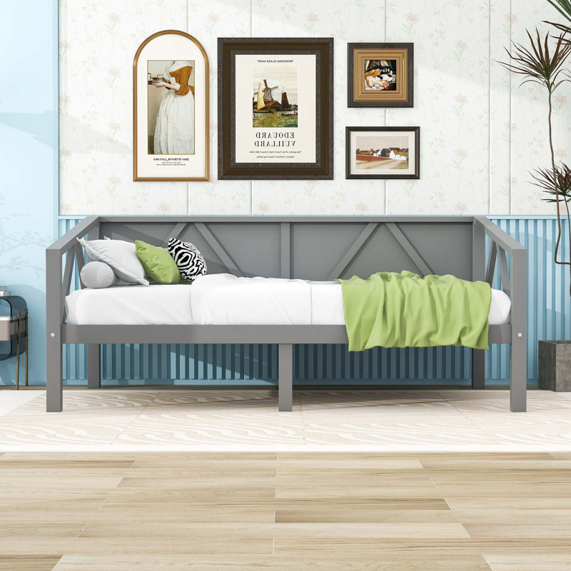 Maible Daybed with Slats, Twin, Gray