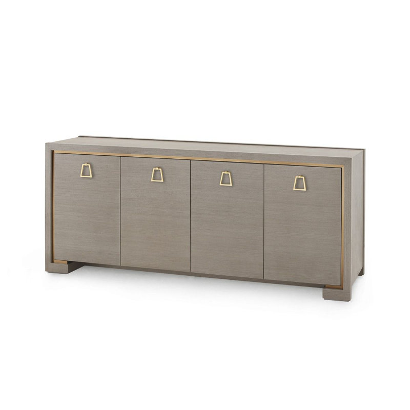 Blake 72.5'' W Solid Wood Sideboard, Taupe Gray