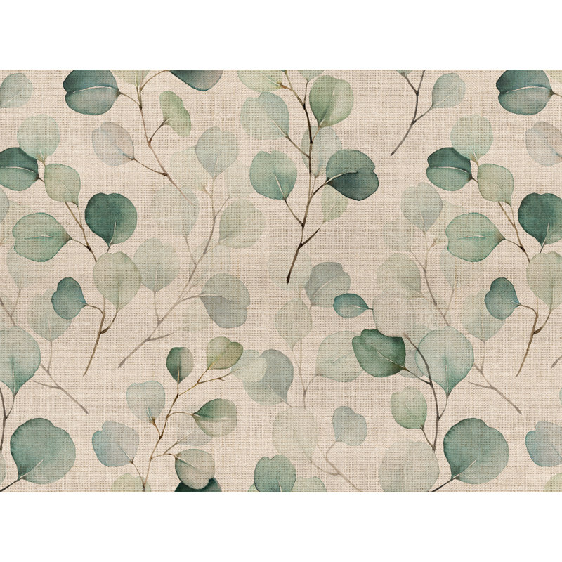 Burchett Vinyl Machine Printed Area Rug, Rectangle 3'3.4" x 4'4.4"