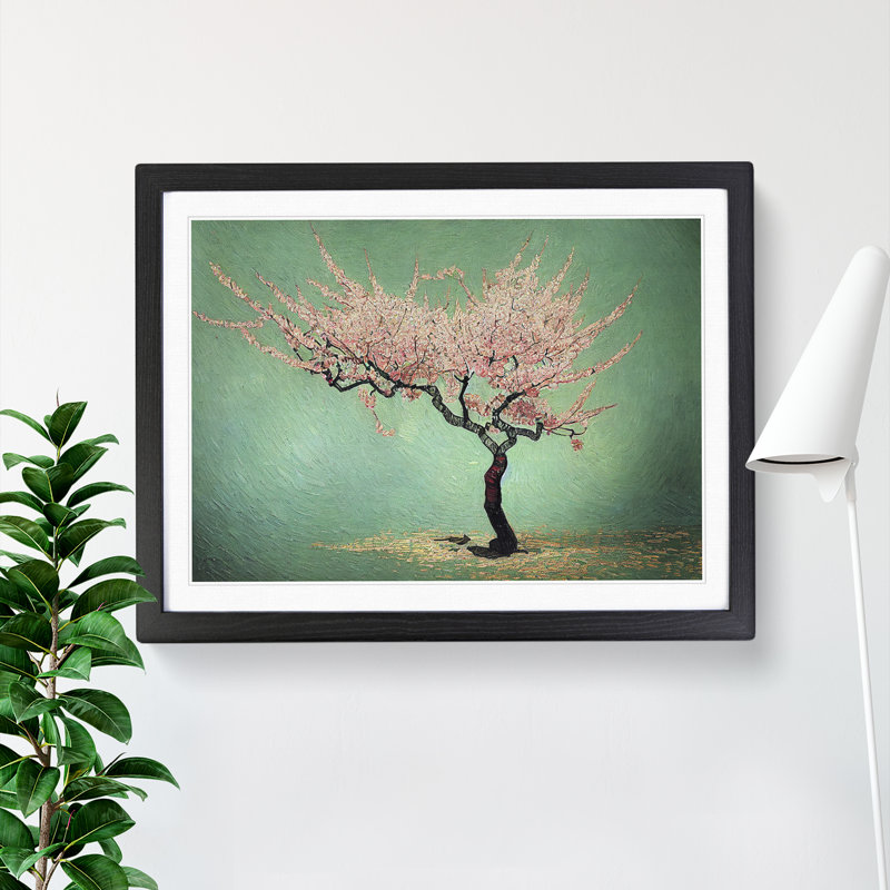 Enlightening Cherry Blossom Tree - Single Picture Frame Print, Black Framed, 34cm H x 46cm W x 2cm D