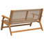 Wood And Wicker Double Durable Outdoor Bench-651763476