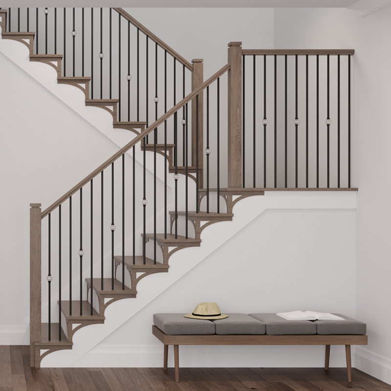 Embossed Oak Left Hand Stair Bracket