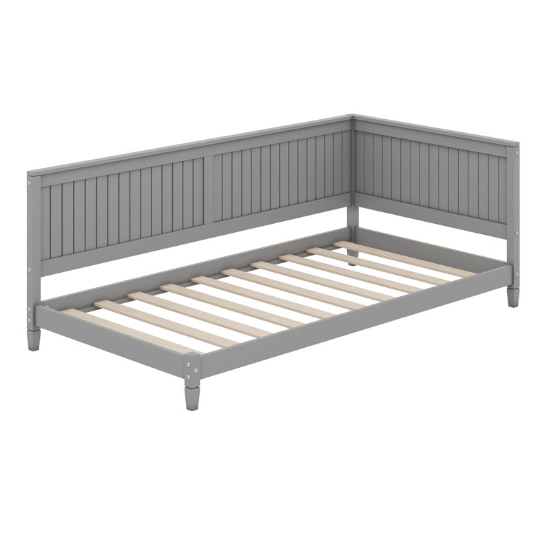 Wood Daybed/Sofa Bed With Armrest, Twin, Gray